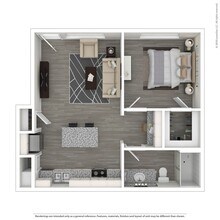 1 Bedroom floor plan